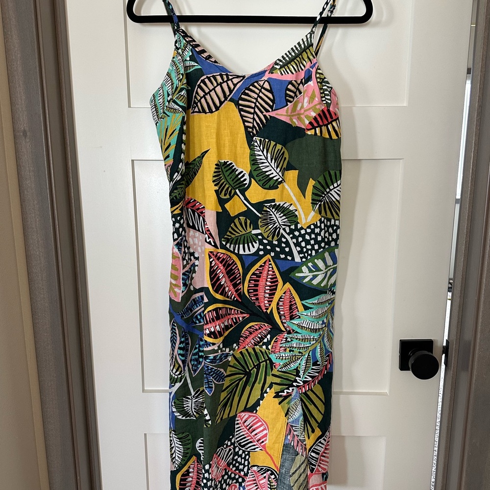 Cynthia Rowley Multicolor Leaf Print Midi Dress … bring me on vacation 💕